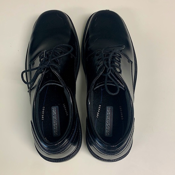 Nunn Bush Men’s Oxfords Black Dynamic Comfort Dress Shoe - Picture 4 of 5
